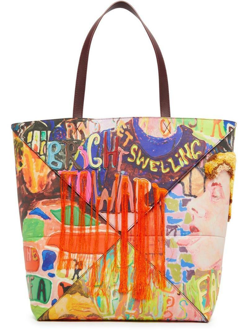 국내발송 로에베 Large puzzle fold tote with print - Loewe