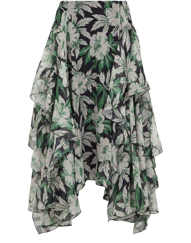 국내발송 로에베 Floral print flowing skirt - Loewe