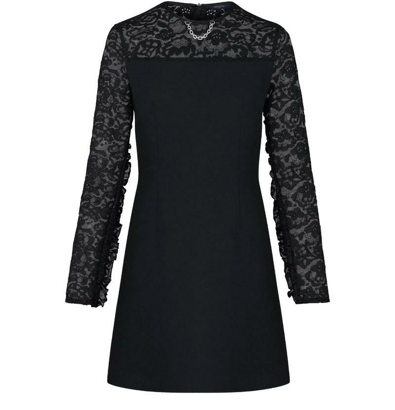 국내발송 루이비통 Monogram Lace Frill sleeve dress - Louis Vuitton