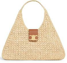 국내발송 셀린느 Cabas triangle  in raffia and calfskin 썸네일 1