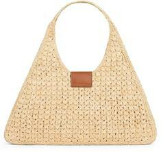 국내발송 셀린느 Cabas triangle  in raffia and calfskin 썸네일 3