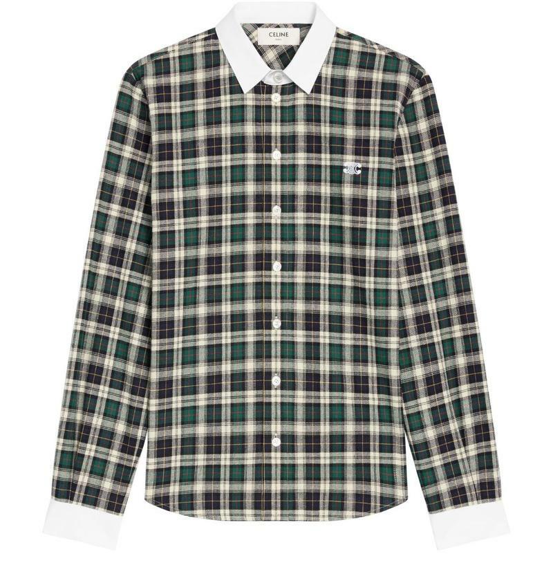 국내발송 셀린느 Mia shirt in tartan cotton - Celine
