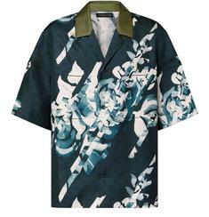 국내발송 루이비통 Monogram Printed Short Sleeved Silk Shirt  썸네일 4