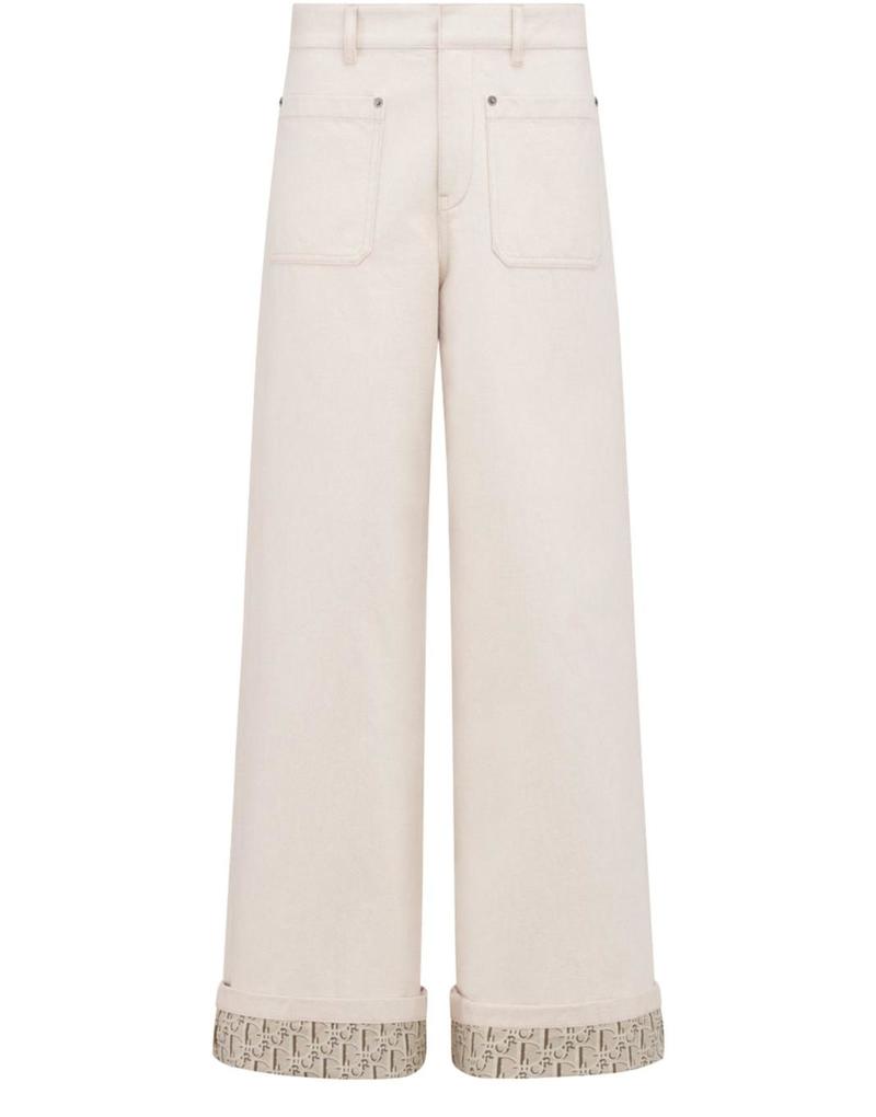 국내발송 디올 Flared jeans cotton denim with Dior Oblique interior - Christian Dior