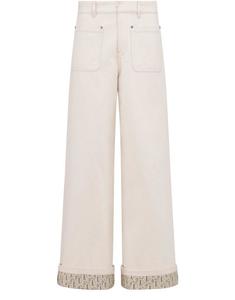 국내발송 디올 Flared jeans cotton denim with Dior Oblique interior 썸네일 1