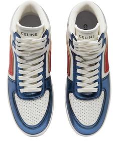 국내발송 셀린느 Ct 01  z  trainer high top sneaker in laminated calfskin   calfskin 썸네일 4