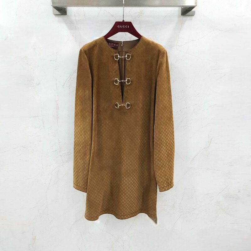 [럭스유] (새상품) 40 / 구찌 GG 레더 드레스 원피스 817757 - Gucci