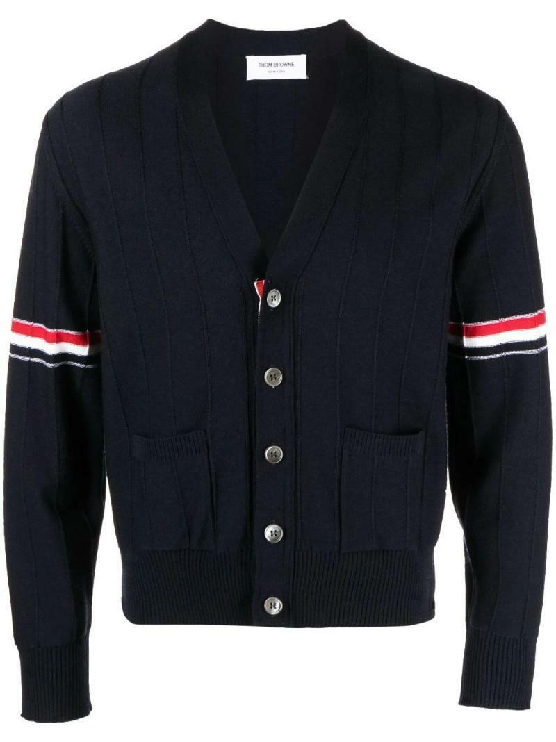 국내배송 톰브라운 RWB V넥 스트라이프 가디건 - Thom Browne