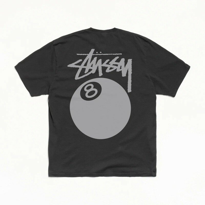 [국내배송] 스투시 8볼 피그먼트 다이드 반팔 티셔츠 페이디드 블랙 1905022 - Stussy