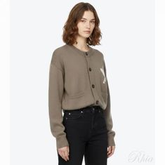 아미 26SS 울 크루넥 드 꾀흐 가디건 UKC381 KN0156 A117 썸네일 1