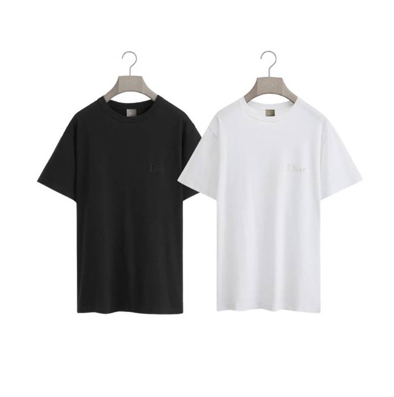 [백화점 풀셋] 내일도착 디올 남자 자수 블랙 화이트  반팔 티셔츠 D683J606A0677 - Christian Dior