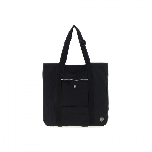 25FW 로고 패치 나일론 메탈 토트백 블랙 K2S15 9200013 S0251 V0029 - Stone Island