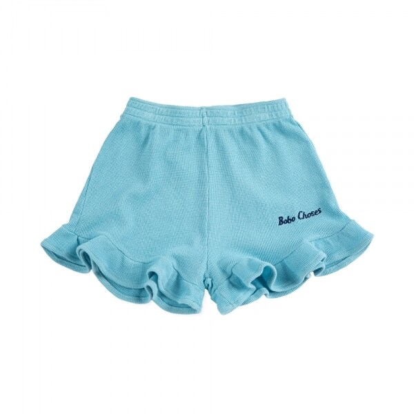 키즈 러플 숏 팬츠 라이트블루 B126AC062 451 - Bobo Choses