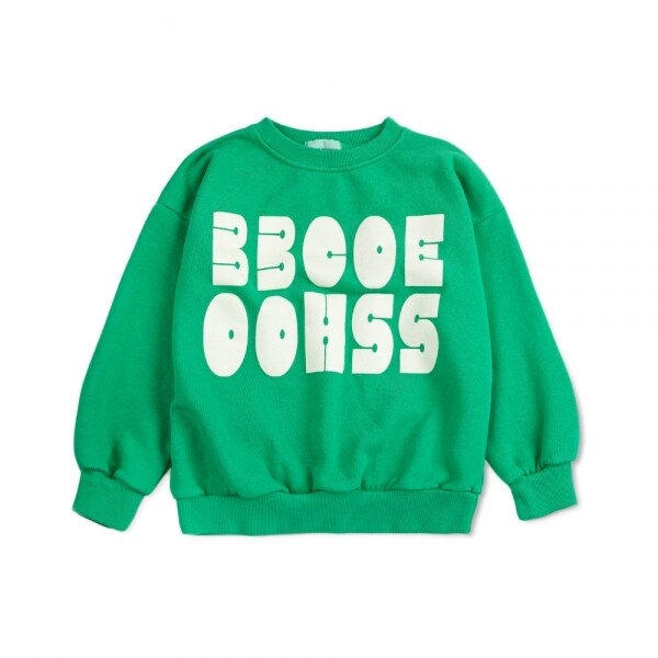 키즈 로고 프린트 모던 맨투맨 그린 B126AC142 311 - Bobo Choses