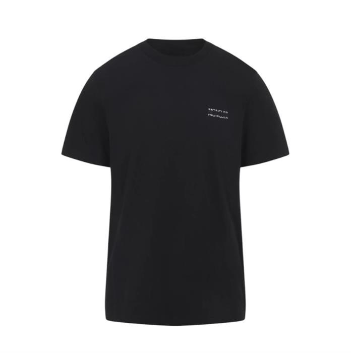 몽클레어 로고 코튼 반팔 티셔츠 블랙 8C00007 89AYW 999 - Moncler