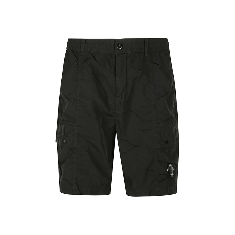 CP컴퍼니 26SS 렌즈 와펜 버뮤다 팬츠 블랙 20CMBE031A 005904G 999 - CP company