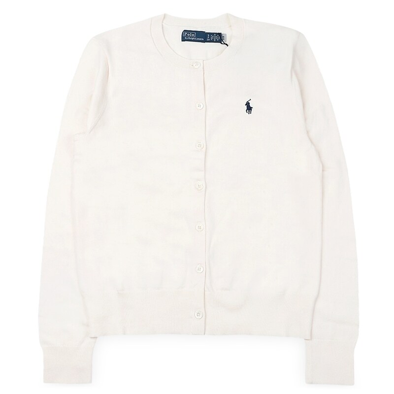 디몬트 폴로랄프로렌 여성 포니 자수 로고 가디건(크림) 211971871 003 - Polo Ralph Lauren