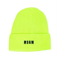 MSGM 로고 비니 블랙 형광 3340ML04 3341MDL08 썸네일 2