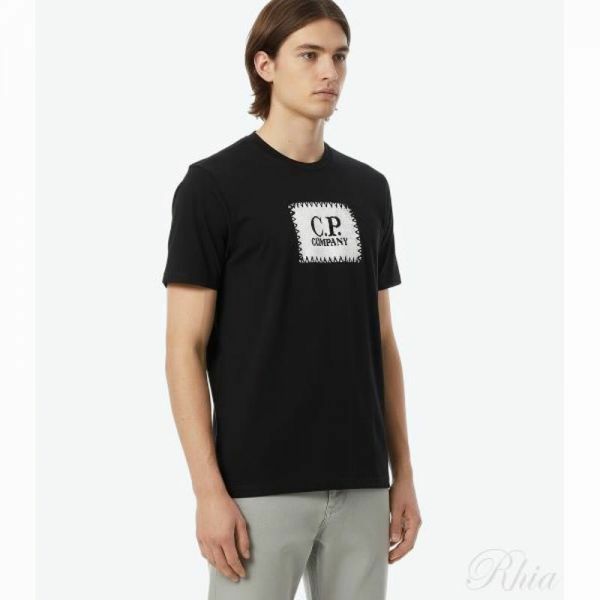 CP컴퍼니 30 1 저지 로고 라벨 티셔츠 18CMTS029A 005100W 999 - CP company