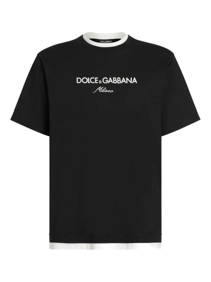 국내배송 돌체앤가바나 로고 자수 티셔츠 - Dolce & Gabbana