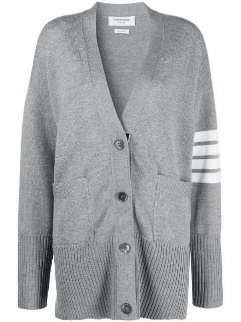 국내배송 톰브라운 4 바 스트라이프 오버사이즈 가디건 - Thom Browne