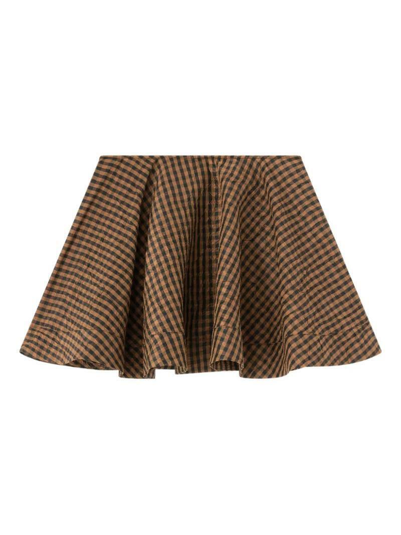 국내배송 가니 깅엄 미니 스커트 - Ganni