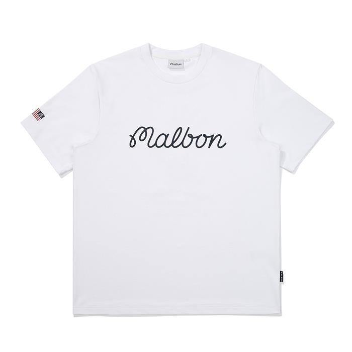 [밀라코/국내발송] 말본 M 아메리칸 플래그 라운드 티셔츠 WHITE  M5321PRS01WHT - Malbon