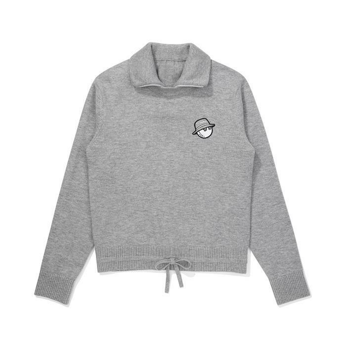 [밀라코/국내발송] 말본  방풍 풀오버 니트 MELANGE GRAY  M5422PKT52MGR - Malbon