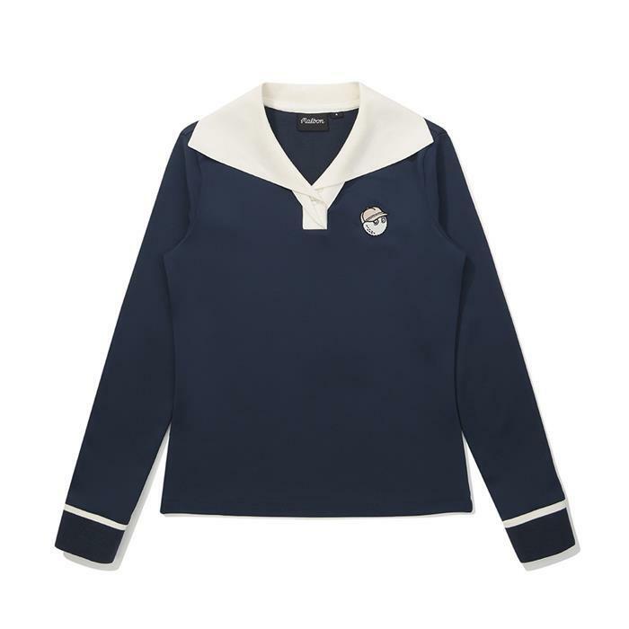 [밀라코/국내발송] 말본  니트 카라티 NAVY  M6122PKT14NVY - Malbon