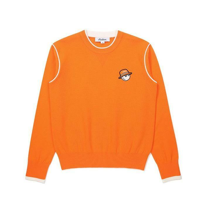 [밀라코/국내발송] 말본  더블 니트 믹스 조직 풀오버 ORANGE  M6122PKT12ORG - Malbon
