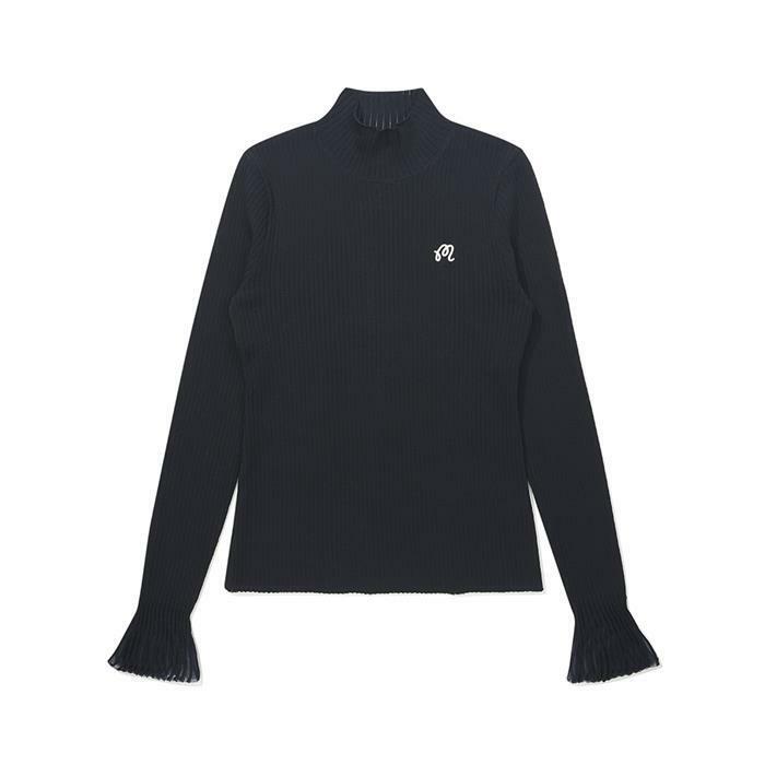 [밀라코/국내발송] 말본 MONIKA 골지 터틀넥 스웨터 NAVY  M6112LTL10NVY - Malbon
