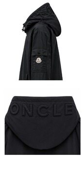 [몽클레어] SASSIERE 사씨에르 로고 패치 윈드브레이커 후드 자켓 블랙 남성 자켓 1A00155 59876 999 / TJ 썸네일 3