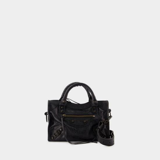 26SS 발렌시아가 르 시티 미니백 806395 2ABEK 1000 BLACK DOM - Balenciaga