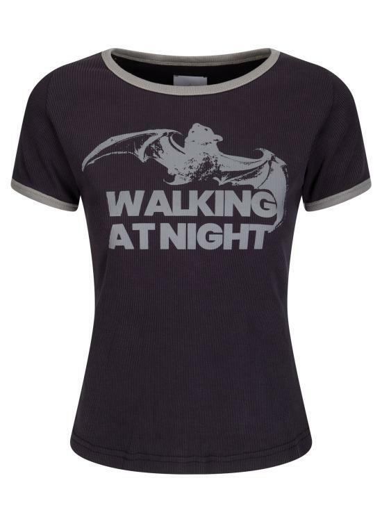 26SS 로아 반팔 티셔츠 YBWW017JY06BLK0020 WASHED BLACK DOM - Roa