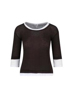 26SS 기마구아스 긴팔 티셔츠 GEMMA TOP BROWN WHITE BROWNWHITE DOM 썸네일 1