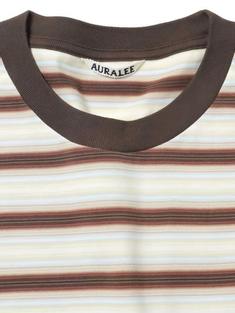 26SS 오라리 반팔 티셔츠 A26ST02GJ FADE BROWN STRIPE DOM 썸네일 3