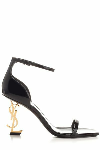 26SS 생로랑 페이턴트 레더 오피움 샌들 557679 1TV1A 1000 BLACK DOM - Saint Laurent