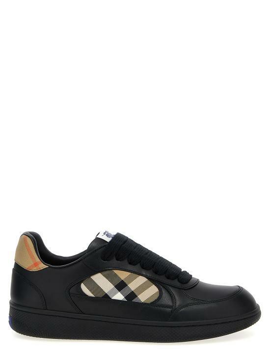26SS 버버리 체크 테라스 스니커즈 8108650 BLACK SAND IP CHK DOM - Burberry