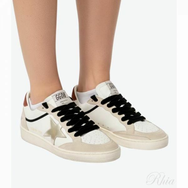 골든구스 26SS 볼스타 스니커즈 래더 실버 스타 GWF00746 F008146 83252 - Golden Goose