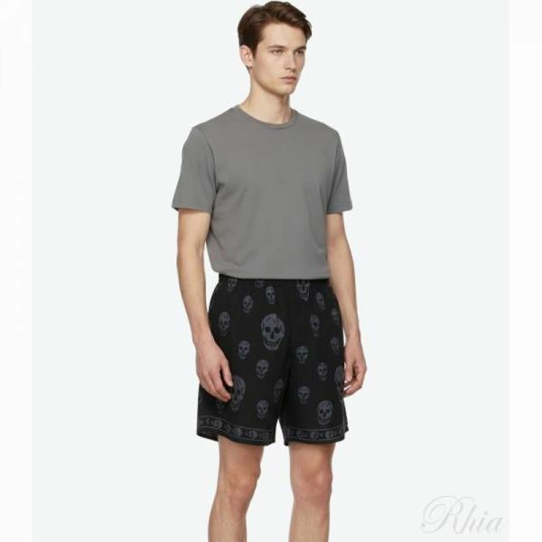 알렉산더 맥퀸 26SS 스컬 프린트 스윔 쇼츠 847261 4419Q 1062 - Alexander McQueen