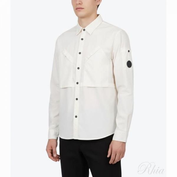 CP컴퍼니 코튼 립스탑 셔츠 16CMSH212A 005691G 402 포켓 - CP company