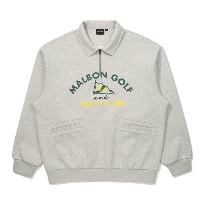 [국내발송] 말본골프 카라형 에어리 티셔츠 그레이 M6121PFS02GRY - Malbon
