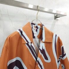[럭스유] 38 / 벨루티 남성 스크리토 프린팅 실크 반팔 셔츠 썸네일 2