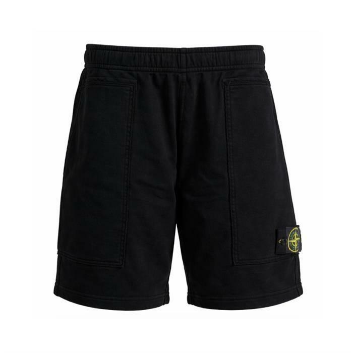 스톤아일랜드 오가닉 코튼 조거 쇼츠 블랙 6200022 S0051 V0029 - Stone Island