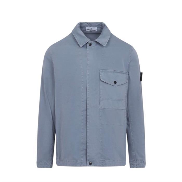 스톤아일랜드 코튼 스트레치 브로큰 오버셔츠 블루 1200001 S0004 V0124 - Stone Island