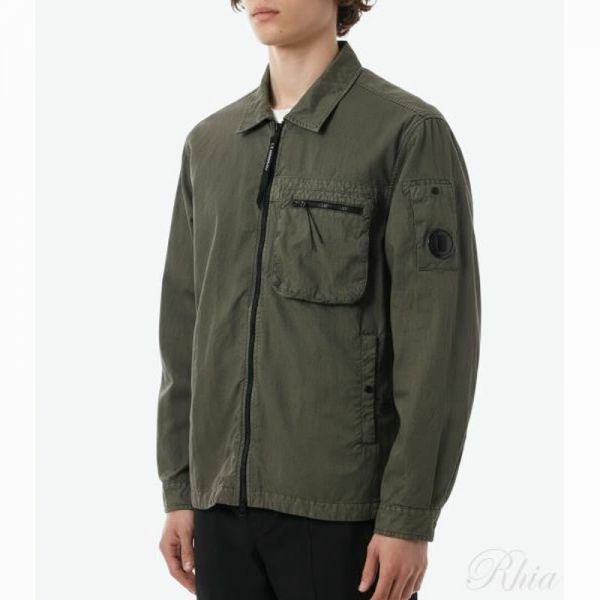 CP컴퍼니 26SS 파나마 R 집업 렌즈 오버셔츠 20CMOS074A 110540S 610 지퍼 - CP company