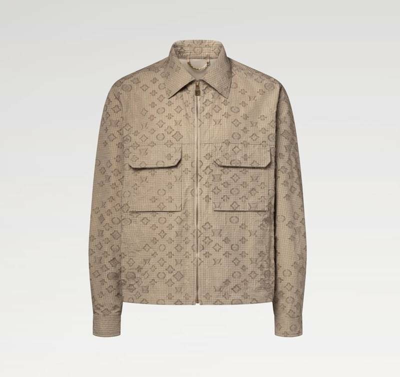 [백화점 풀셋] 내일도착 루이비통 남자 모노그램 립스톱 집업 오버셔츠 L1AK6NC - Louis Vuitton