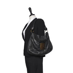 블랙 레더 바라 보우 호보 여성 숄더백 AB 21 B617 썸네일 3