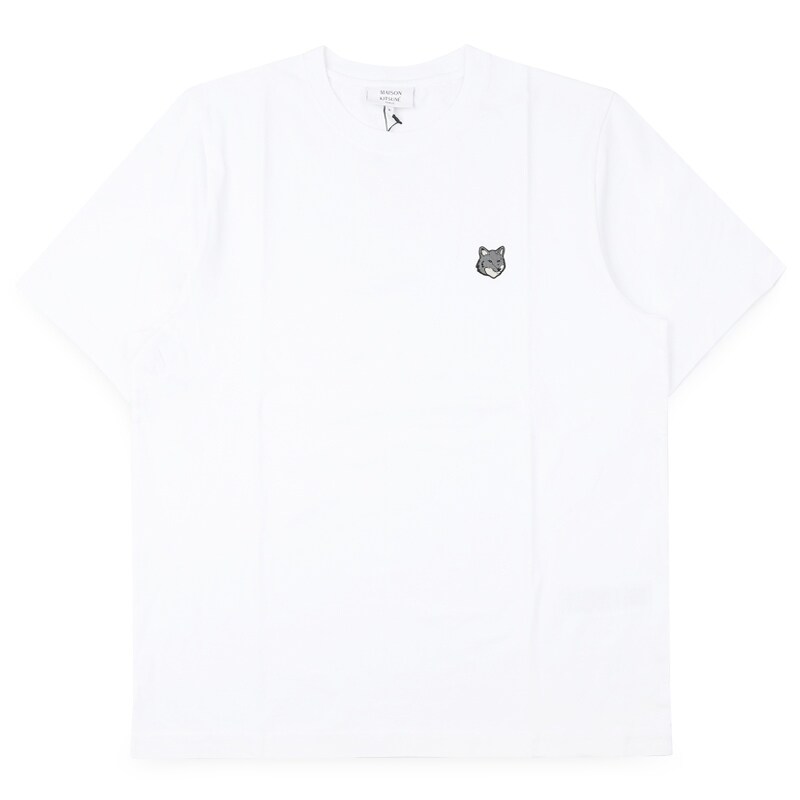 디몬트 메종키츠네 남성 폭스 헤드 컴포트 반팔(화이트) PM00108KJ7025 P100 - Maison Kitsune