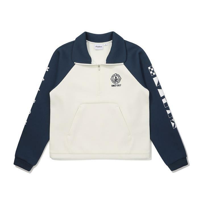 [밀라코/국내발송] 말본  에어리 하프집업 맨투맨 NAVY  M6122PFS12NVY - Malbon